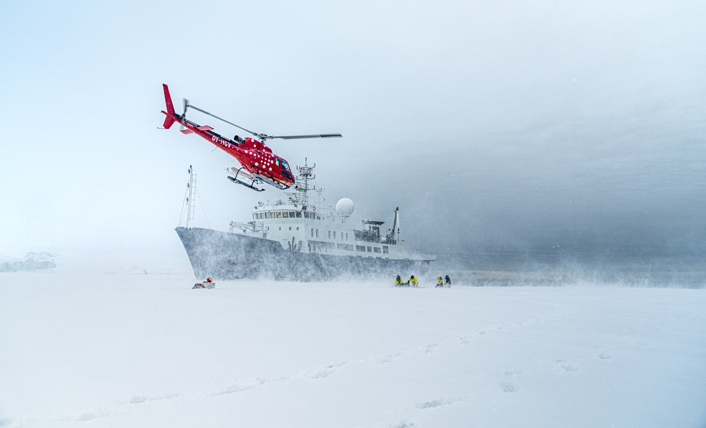 Expedition vessel in Greenland